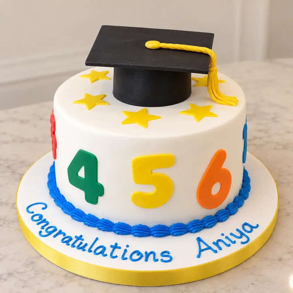 Graduation #12: Numbers, stars and the name for a kindergarten graduation