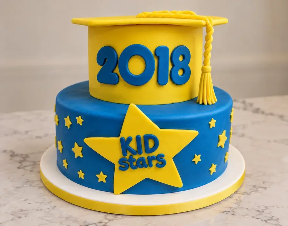 Graduation #23: Bright tiers for a preschool or elementary graduation