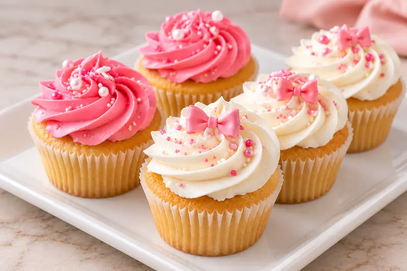 Buttercream swirl cupcakes