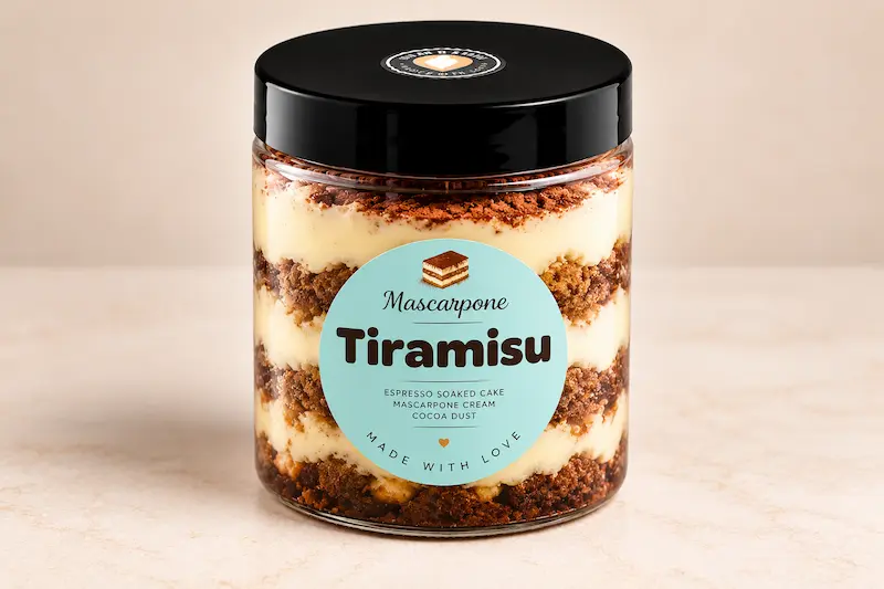 Tiramisu dessert jar